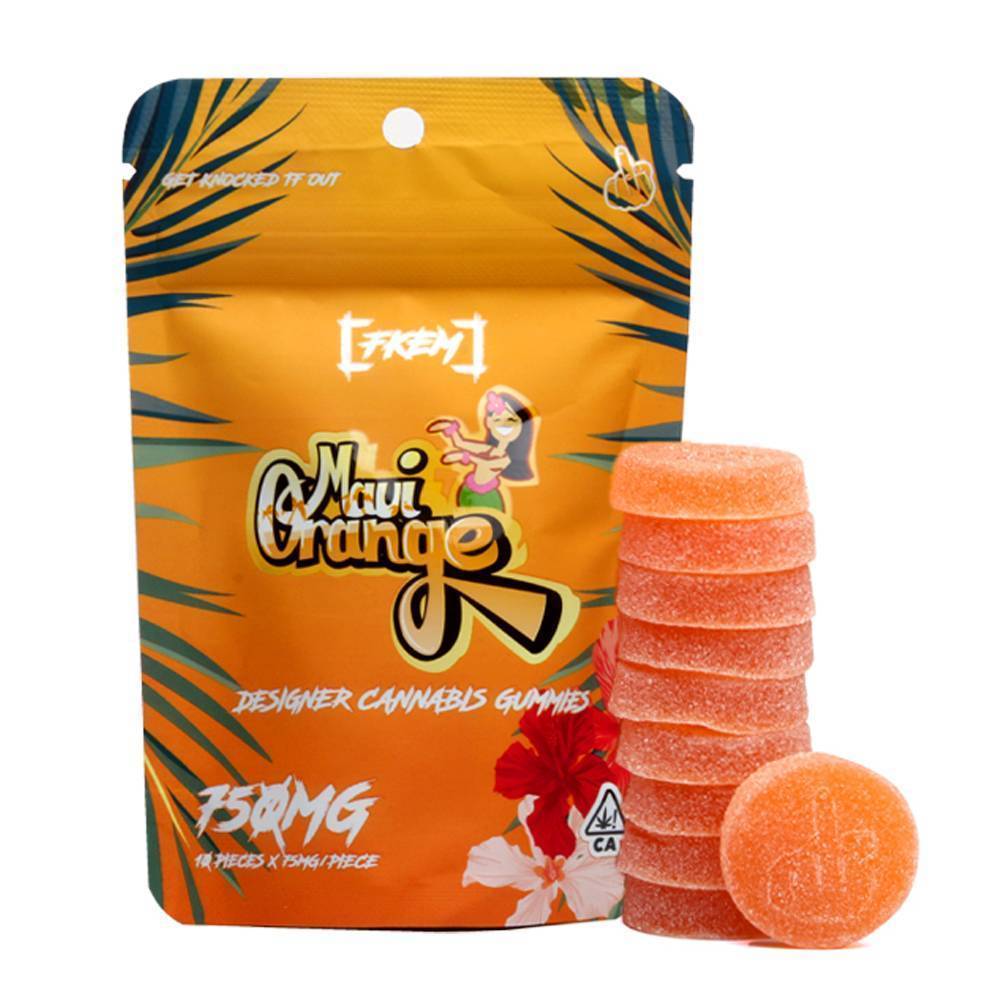 FKEM ~ 750mg Maui Orange Cannabis Gummies (75mgx10) Top Cola Delivery