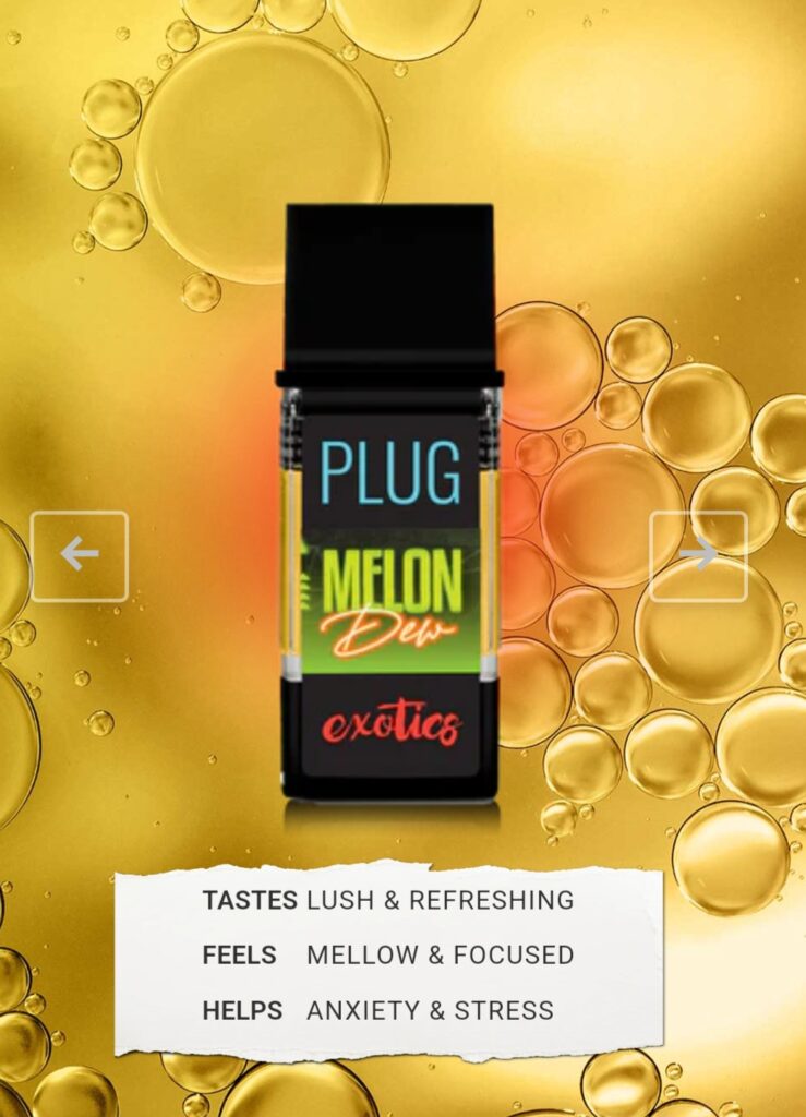 Plug Play Melon Dew THC Pod Top Cola Delivery
