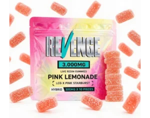 3000 Hybrid Revenge Pink Lemonade Live Resin Infused Gummies